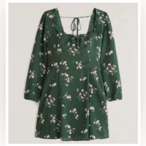 Abercrombie Green Portrait Neck Mini Dress